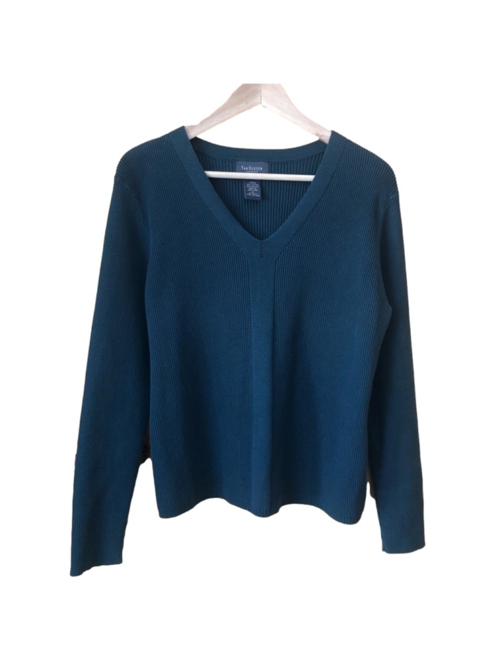 Vintage Van Huesen ribbed v-neck sweater women’s size XL